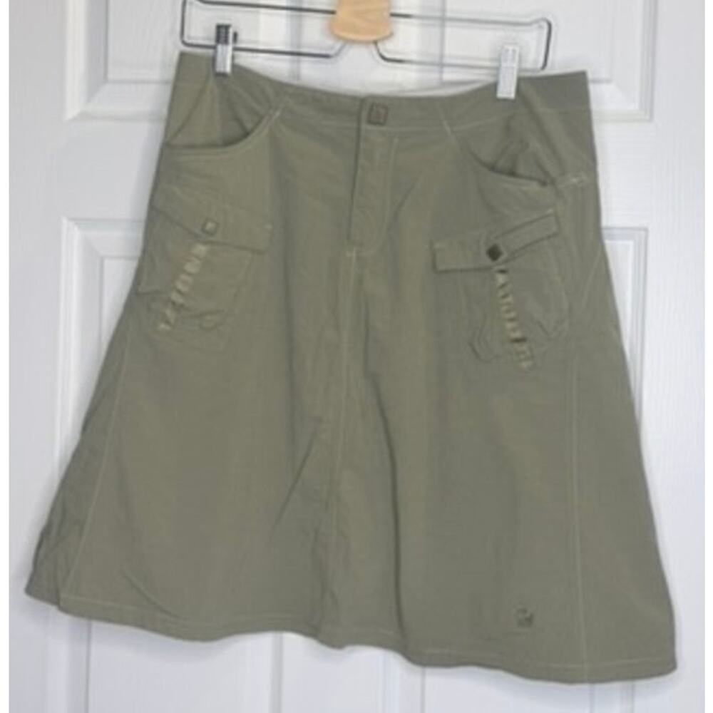 Y2K 00s Low Rise Mountain Hardware Hiking Skirt 8 Olive Green Gorpcore Outdoors - Picture 2 of 11